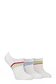 Women's 3 Pair SOCKSHOP Half Cushioned Bamboo No Show Socks - Ocean View Stripe