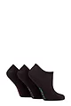 Women's 3 Pair SOCKSHOP Half Cushioned Bamboo No Show Socks - Black