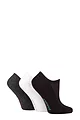 Women's 3 Pair SOCKSHOP Half Cushioned Bamboo No Show Socks - Black / Grey / White