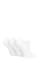 Ladies 3 Pair SOCKSHOP Half Cushioned Bamboo No Show Socks - White