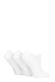 Women's 3 Pair SOCKSHOP Half Cushioned Bamboo No Show Socks - White