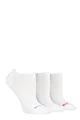 Women's 3 Pair SOCKSHOP Patterned, Striped, Plain, Ribbed and Mesh Bamboo Trainer Socks - White Mesh
