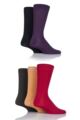 Mens 5 Pair SOCKSHOP Plain, Striped and Patterned Bamboo Socks - Fashion Cols Plain