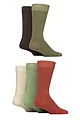 Mens 5 Pair SOCKSHOP Plain, Striped and Patterned Bamboo Socks - Wild Terrain Plain
