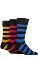 Mens 3 Pair SOCKSHOP Speckled Bamboo Socks - Rugby Stripe