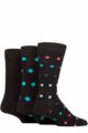 Mens 3 Pair SOCKSHOP Speckled Bamboo Socks - Black Spot