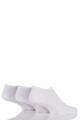 Mens 3 Pair SOCKSHOP Bamboo Trainer Socks with Smooth Toe Seams - White