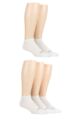 Mens 5 Pair SOCKSHOP Bamboo Mesh Trainer Socks - White
