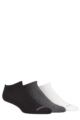 Mens 3 Pair SOCKSHOP Bamboo Cushioned Trainer Socks - Black / Grey / White