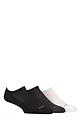 Mens 3 Pair SOCKSHOP Bamboo Cushioned Trainer Socks - Black / Grey / White