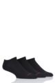 Mens 3 Pair SOCKSHOP Bamboo Cushioned Trainer Socks - Black