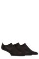 Mens 3 Pair SOCKSHOP Bamboo Cushioned Trainer Socks - Black