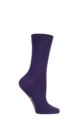 Women's 1 Pair SOCKSHOP Colour Burst Bamboo Socks with Smooth Toe Seams - Purple Rain