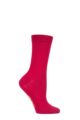 Women's 1 Pair SOCKSHOP Colour Burst Bamboo Socks with Smooth Toe Seams - Raspberry Beret