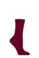 Ladies 1 Pair SOCKSHOP Colour Burst Bamboo Socks with Smooth Toe Seams - Red Red Wine