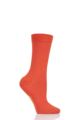 Ladies 1 Pair SOCKSHOP Colour Burst Bamboo Socks with Smooth Toe Seams - Tangerine Dream