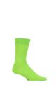 Mens 1 Pair SOCKSHOP Colour Burst Bamboo Socks with Smooth Toe Seams - Green Onions
