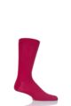 Mens 1 Pair SOCKSHOP Colour Burst Bamboo Socks with Smooth Toe Seams - Raspberry Beret