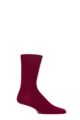Mens 1 Pair SOCKSHOP Colour Burst Bamboo Socks with Smooth Toe Seams - Red Red Wine