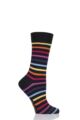 Ladies 1 Pair SOCKSHOP Colour Burst Bamboo Socks with Smooth Toe Seams - Chasing Rainbows