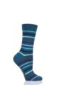 Ladies 1 Pair SOCKSHOP Colour Burst Bamboo Socks with Smooth Toe Seams - Green Is The Colour