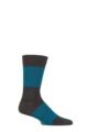 Mens 1 Pair SOCKSHOP Colour Burst Bamboo Socks with Smooth Toe Seams - Ocean Eyes