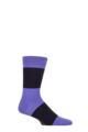 SOCKSHOP 1 Pair Striped Colour Burst Bamboo Socks with Smooth Toe Seams - Purple Haze