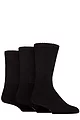 Mens and Women's 3 Pair SOCKSHOP Lazy Panda Full Cushion Crew Bamboo Sports Socks - Black