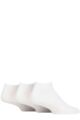 Mens and Women's 3 Pair SOCKSHOP Lazy Panda Full Cushion Bamboo Sports Trainer Socks - White