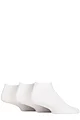Mens and Women's 3 Pair SOCKSHOP Lazy Panda Full Cushion Bamboo Sports Trainer Socks - White