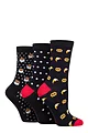 Women's 3 Pair SOCKSHOP Lazy Panda Novelty Bamboo Socks - Bakery