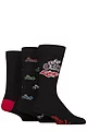 Mens 3 Pair SOCKSHOP Lazy Panda Novelty Bamboo Socks - Born to Ride