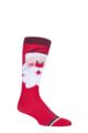 Mens and Women's SOCKSHOP 1 Pair Lazy Panda Bamboo Fun & Novelty Socks - Santa