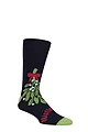 Mens and Women's SOCKSHOP 1 Pair Lazy Panda Bamboo Fun & Novelty Socks - Mistletoes