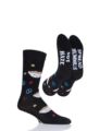 Mens and Ladies SOCKSHOP 1 Pair Lazy Panda Bamboo Fun & Novelty Socks - Hippy Hummus