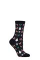 Mens and Women's SOCKSHOP 1 Pair Lazy Panda Bamboo Fun & Novelty Socks - Navy Christmas