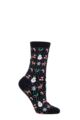 Mens and Ladies SOCKSHOP 1 Pair Lazy Panda Bamboo Fun & Novelty Socks - Navy Christmas