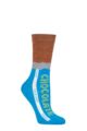 Mens and Women's SOCKSHOP 1 Pair Lazy Panda Bamboo Fun & Novelty Socks - Chocolate