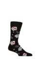 Mens and Women's SOCKSHOP 1 Pair Lazy Panda Bamboo Fun & Novelty Socks - Royal Flush