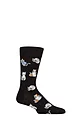 Mens and Women's SOCKSHOP 1 Pair Lazy Panda Bamboo Fun & Novelty Socks - Cat Lover