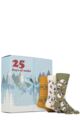 Mens Women's and Couples SOCKSHOP 25 Pair Bamboo Christmas Advent Calendar - Men's