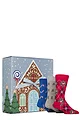 Mens and Women's SOCKSHOP 25 Pair Bamboo Christmas Advent Calendar - Mens Assorted