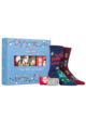 Mens and Ladies 6 Pair SOCKSHOP Christmas Cracker Gift Boxed Bamboo Socks - Assorted