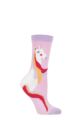 Mens and Ladies SOCKSHOP 1 Pair Lazy Panda Bamboo Fun & Novelty Socks - Unicorn