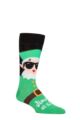 Mens and Women's SOCKSHOP 1 Pair Lazy Panda Bamboo Fun & Novelty Socks - Jingle All The Way Elf
