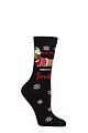 Mens and Women's SOCKSHOP 1 Pair Lazy Panda Bamboo Fun & Novelty Socks - Dachshund Through the Snow