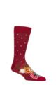 Mens and Women's SOCKSHOP 1 Pair Lazy Panda Bamboo Fun & Novelty Socks - Highland Cow