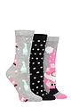Women's 3 Pair SOCKSHOP Lazy Panda Christmas Bamboo Socks - Christmas Gnomes
