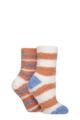 Women's 2 Pair SOCKSHOP Fluffy and Cosy Leisure Socks - Crisp Winter