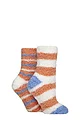 Women's 2 Pair SOCKSHOP Fluffy and Cosy Leisure Socks - Crisp Winter